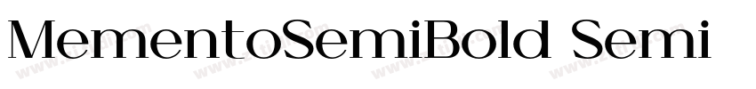 MementoSemiBold Semi字体转换
